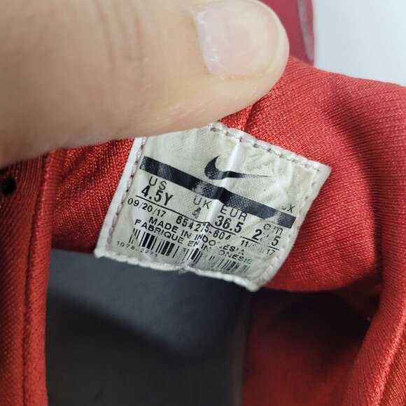 Nike Huarache Red‎ Youth Sneakers Size 4.5Y Athletic Shoes 654275-604 - Picture 3 of 6